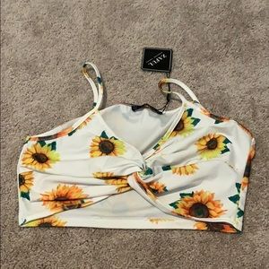 Sunflower crop top